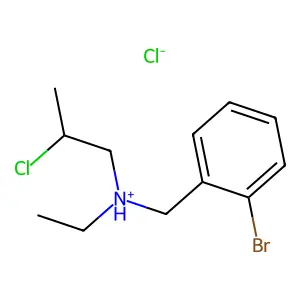 Benzenemethanamine, 2-bromo-N-(2-chloropropyl)-N-ethyl-, hydrochloride (1:1) structure