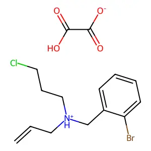 Benzylamine, N-allyl-o-bromo-N-(3-chloropropyl)-, oxalate structure