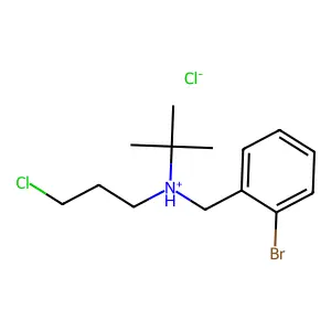 Benzylamine, o-bromo-N-tert-butyl-N-(3-chloropropyl)-, hydrochloride structure
