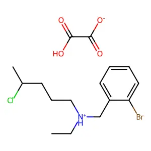 Benzylamine, o-bromo-N-(4-chloropentyl)-N-ethyl-, oxalate structure