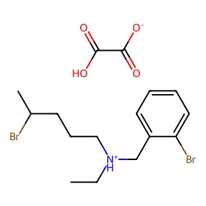 Benzylamine, o-bromo-N-(4-bromopentyl)-N-ethyl-, oxalate structure