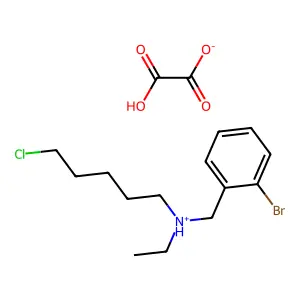 Benzylamine, o-bromo-N-(5-chloropentyl)-N-ethyl-, oxalate structure