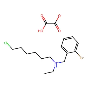 Benzylamine, o-bromo-N-(6-chlorohexyl)-N-ethyl-, oxalate structure