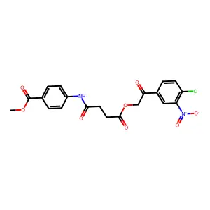 methyl 4-[[4-[2-(4-chloro-3-nitrophenyl)-2-oxoethoxy]-4-oxobutanoyl]amino]benzoate structure