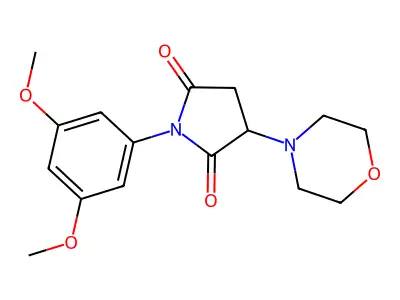 1-(3,5-Dimethoxyphenyl)-3-morpholin-4-ylpyrrolidine-2,5-dione structure