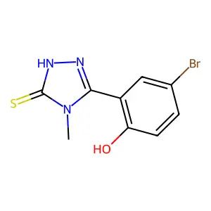 5-(5-Bromo-2-hydroxyphenyl)-4-methyl-2,4-dihydro-3H-1,2,4-triazole-3-thione structure