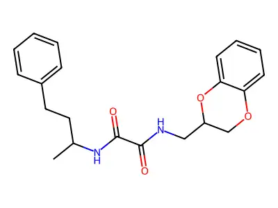N-(2,3-dihydro-1,4-benzodioxin-3-ylmethyl)-N'-(4-phenylbutan-2-yl)oxamide structure