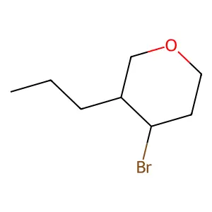 Pyran, 4-bromo-3-propyltetrahydro structure