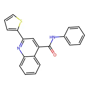 N-phenyl-2-thiophen-2-ylquinoline-4-carboxamide structure