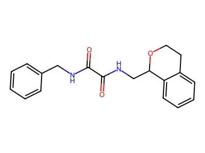 N'-benzyl-N-(3,4-dihydro-1H-isochromen-1-ylmethyl)oxamide structure