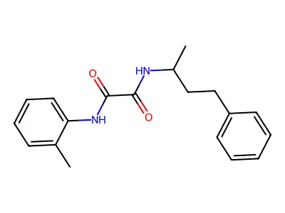 N-(2-methylphenyl)-N'-(4-phenylbutan-2-yl)oxamide structure