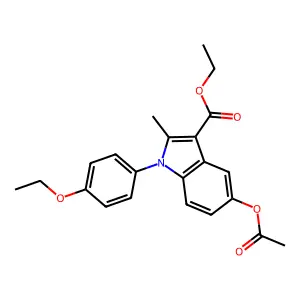 ethyl 5-(acetyloxy)-1-(4-ethoxyphenyl)-2-methyl-1H-indole-3-carboxylate structure