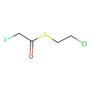 Acetic acid, fluorothio-, S-(2-chloroethyl) ester structure