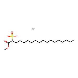 Octadecanoic acid, 2-sulfo-, 1-methyl ester, sodium salt (1:1) structure