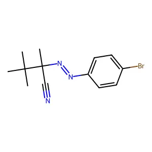 Butyronitrile, 2,3,3-trimethyl-2-(4-bromophenyldiazenyl)- structure