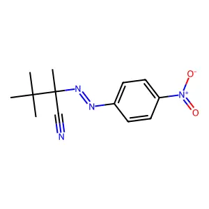 Butyronitrile, 2,3,3-trimethyl-2-(4-nitrophenyldiazenyl)- structure