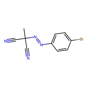 2-[(4-Bromophenyl)diazenyl]-2-methylpropanedinitrile structure