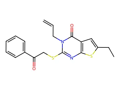 C19H18N2O2S2 structure