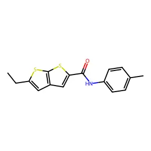 5-ethyl-N-(4-methylphenyl)thieno[2,3-b]thiophene-2-carboxamide structure