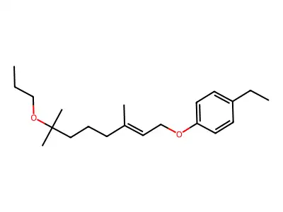1-(3,7-Dimethyl-7-propoxyoct-2-enoxy)-4-ethylbenzene structure