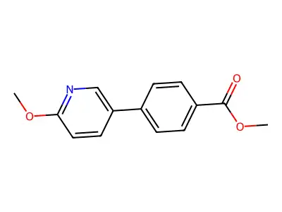 Methyl 4-(6-methoxy-3-pyridinyl)benzoate structure