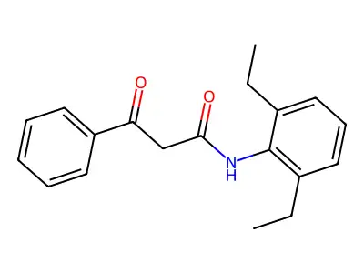 N-(2,6-diethylphenyl)-3-oxo-3-phenylpropanamide structure