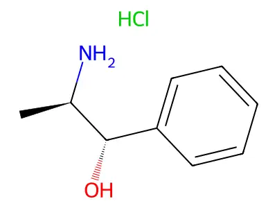 (2R)-2-amino-1-phenylpropan-1-ol;hydrochloride structure