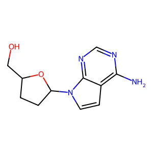 7-Deaza-2',3'-dideoxyadenosine structure