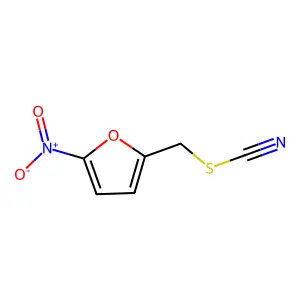 Thiocyanic acid, (5-nitro-2-furanyl)methyl ester structure