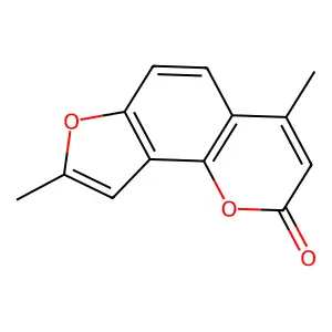 4,8-Dimethyl-2H-furo(2,3-h)-1-benzopyran-2-one structure