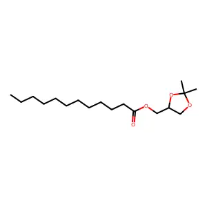 Dodecanoic acid, (2,2-dimethyl-1,3-dioxolan-4-yl)methyl ester structure