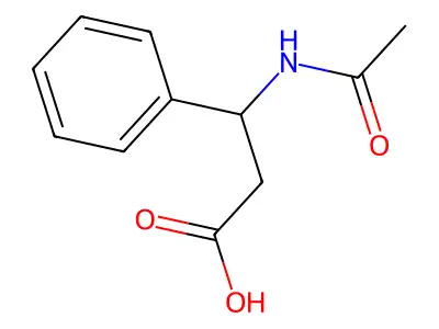 3-Acetamido-3-phenylpropanoic acid structure