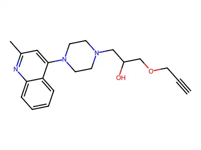 1-[4-(2-Methylquinolin-4-yl)piperazin-1-yl]-3-prop-2-ynoxypropan-2-ol structure