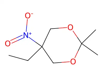 5-Ethyl-2,2-dimethyl-5-nitro-1,3-dioxane structure