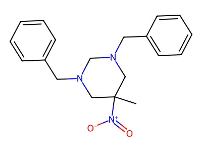 1,3-Dibenzyl-5-methyl-5-nitro-1,3-diazinane structure