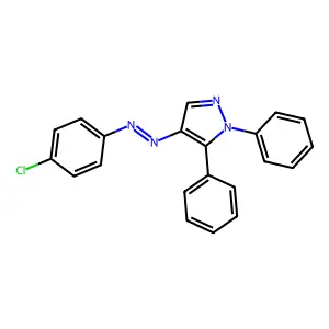 4-((4-Chlorophenyl)azo)-1,5-diphenyl-1H-pyrazole structure