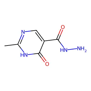 4-Hydroxy-2-methyl-5-pyrimidine carboxylic acid hydrazide structure