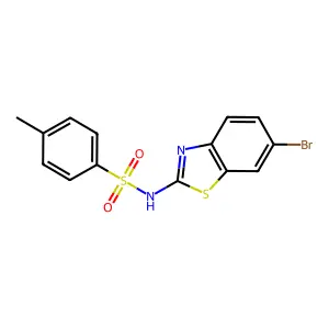 N-(6-bromo-1,3-benzothiazol-2-yl)-4-methylbenzenesulfonamide structure