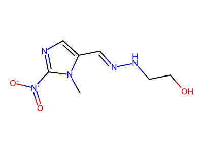 1-Methyl-2-nitro-5-imidazolecarboxaldehyde-2-hydroxyethylhydrazone structure