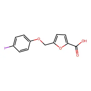 5-[(4-Iodophenoxy)methyl]furan-2-carboxylic acid structure