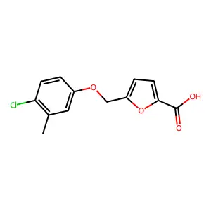 5-((4-Chloro-3-methylphenoxy)methyl)-2-furancarboxylic acid structure