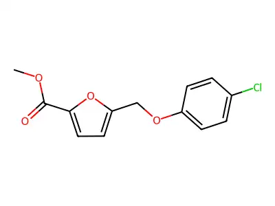 Methyl 5-[(4-chlorophenoxy)methyl]-2-furancarboxylate structure