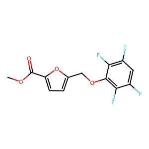 Methyl 5-[(2,3,5,6-tetrafluorophenoxy)methyl]-2-furoate structure