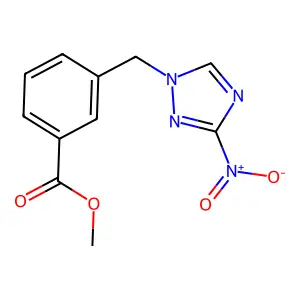 methyl 3-[(3-nitro-1H-1,2,4-triazol-1-yl)methyl]benzoate structure