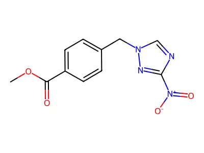 methyl 4-[(3-nitro-1H-1,2,4-triazol-1-yl)methyl]benzoate structure