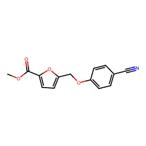 Methyl 5-[(4-cyanophenoxy)methyl]-2-furoate structure