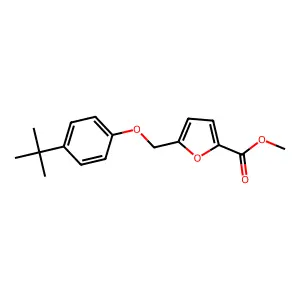 Methyl 5-[(4-tert-butylphenoxy)methyl]furan-2-carboxylate structure