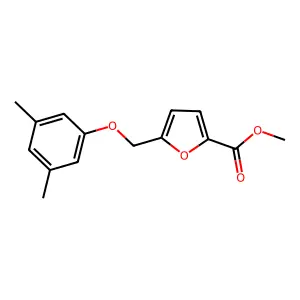 Methyl 5-[(3,5-dimethylphenoxy)methyl]-2-furancarboxylate structure