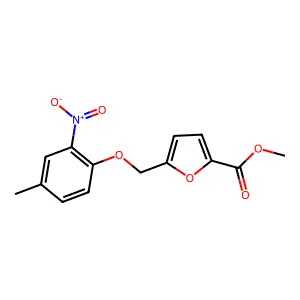 Methyl 5-[(4-methyl-2-nitrophenoxy)methyl]furan-2-carboxylate structure