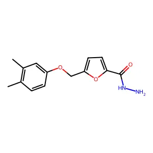 5-[(3,4-Dimethylphenoxy)methyl]-2-furancarboxylic acid hydrazide structure